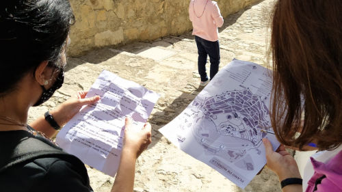 foto de jugadores por las calles de Peñíscola